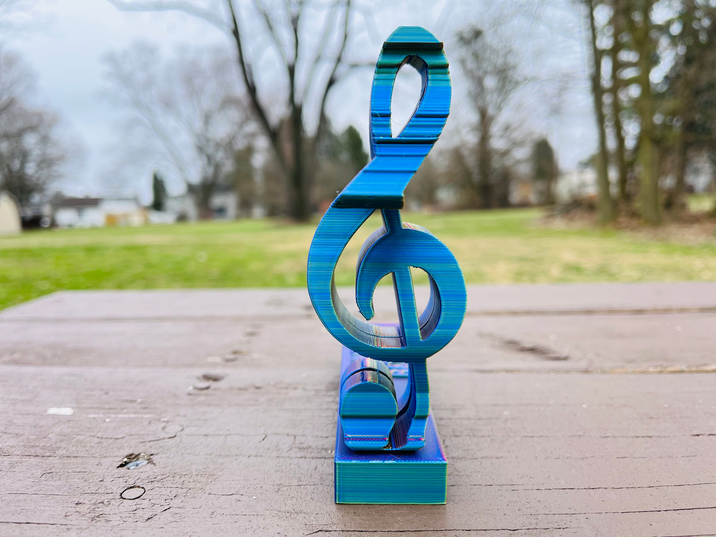 Clarinet Player & Treble Transforming Baton Stand STL File