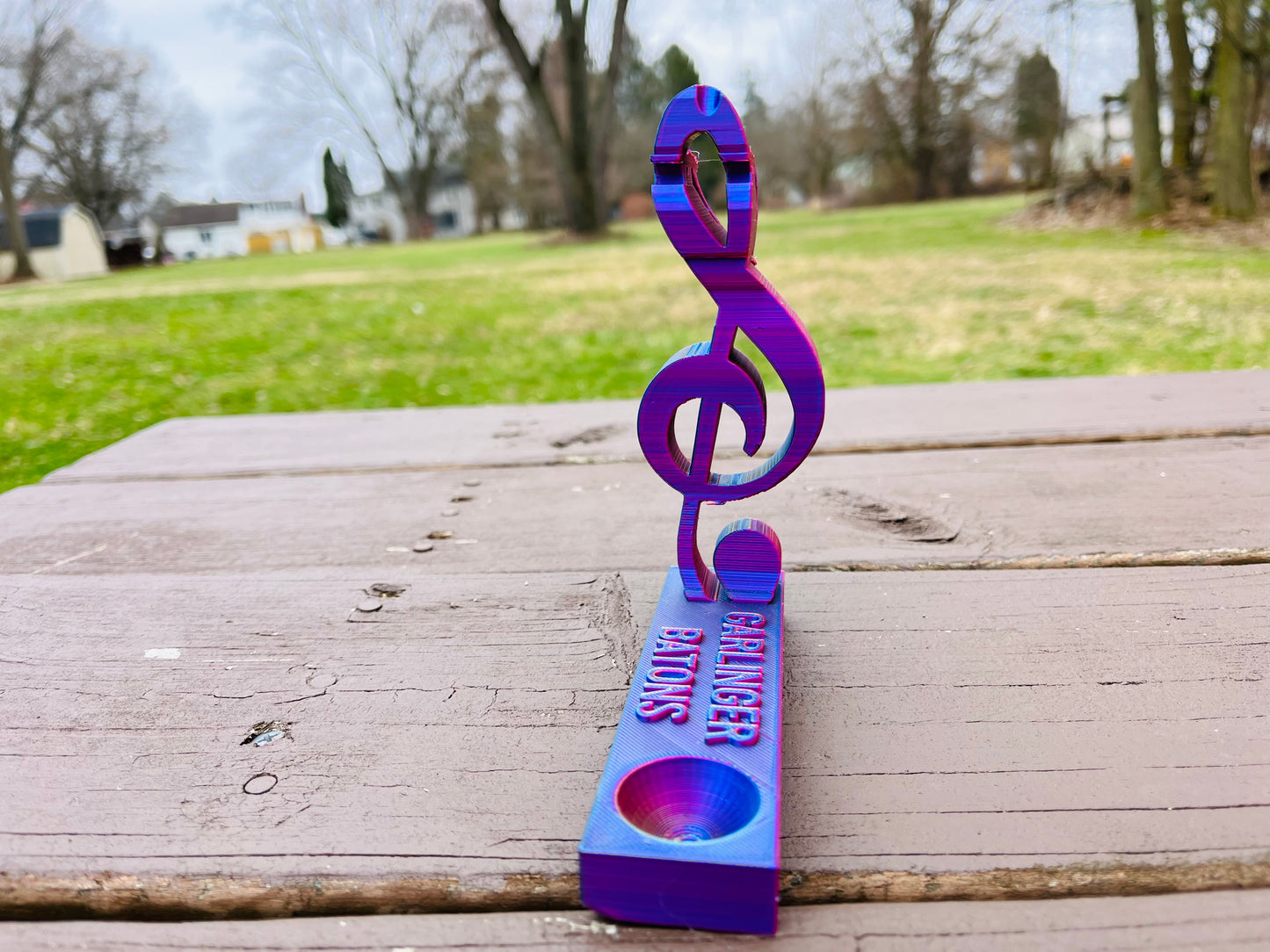 Flute Player & Treble Transforming Baton Stand STL File