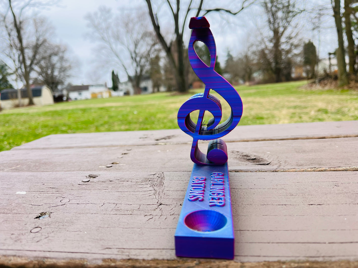 Saxophone & Treble Transforming Baton Stand STL File
