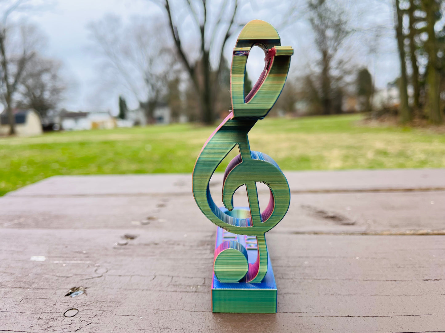 Flute Player & Treble Transforming Baton Stand STL File