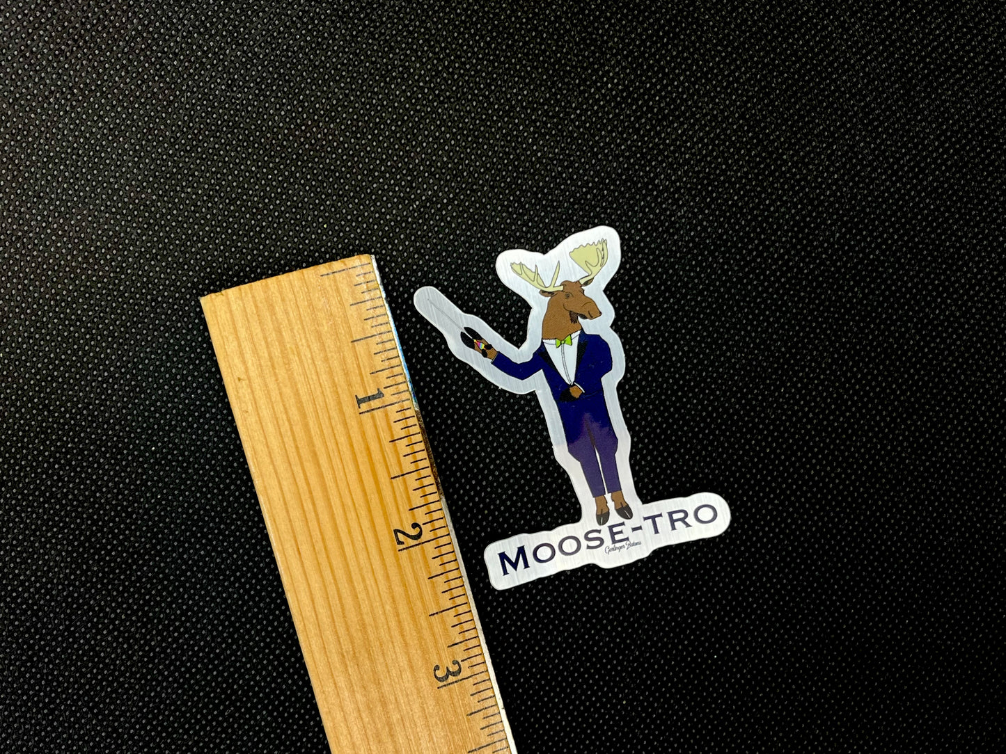 MOOSE-TRO - Brushed Aluminum Sticker