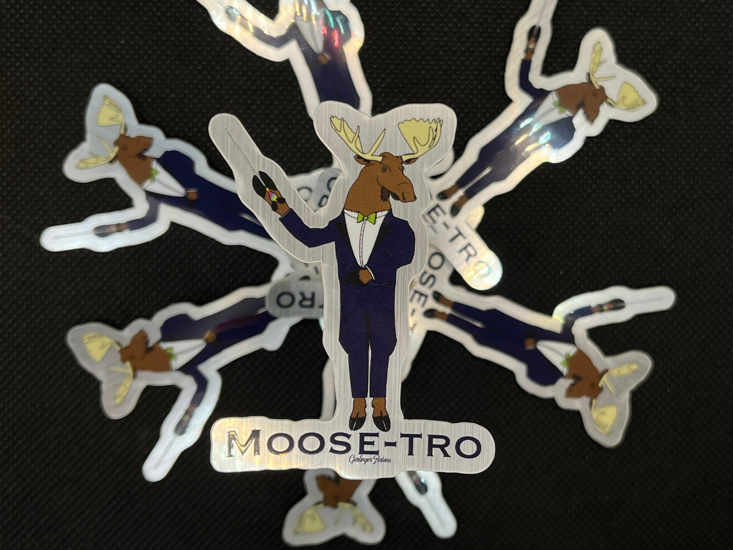 MOOSE-TRO - Brushed Aluminum Sticker