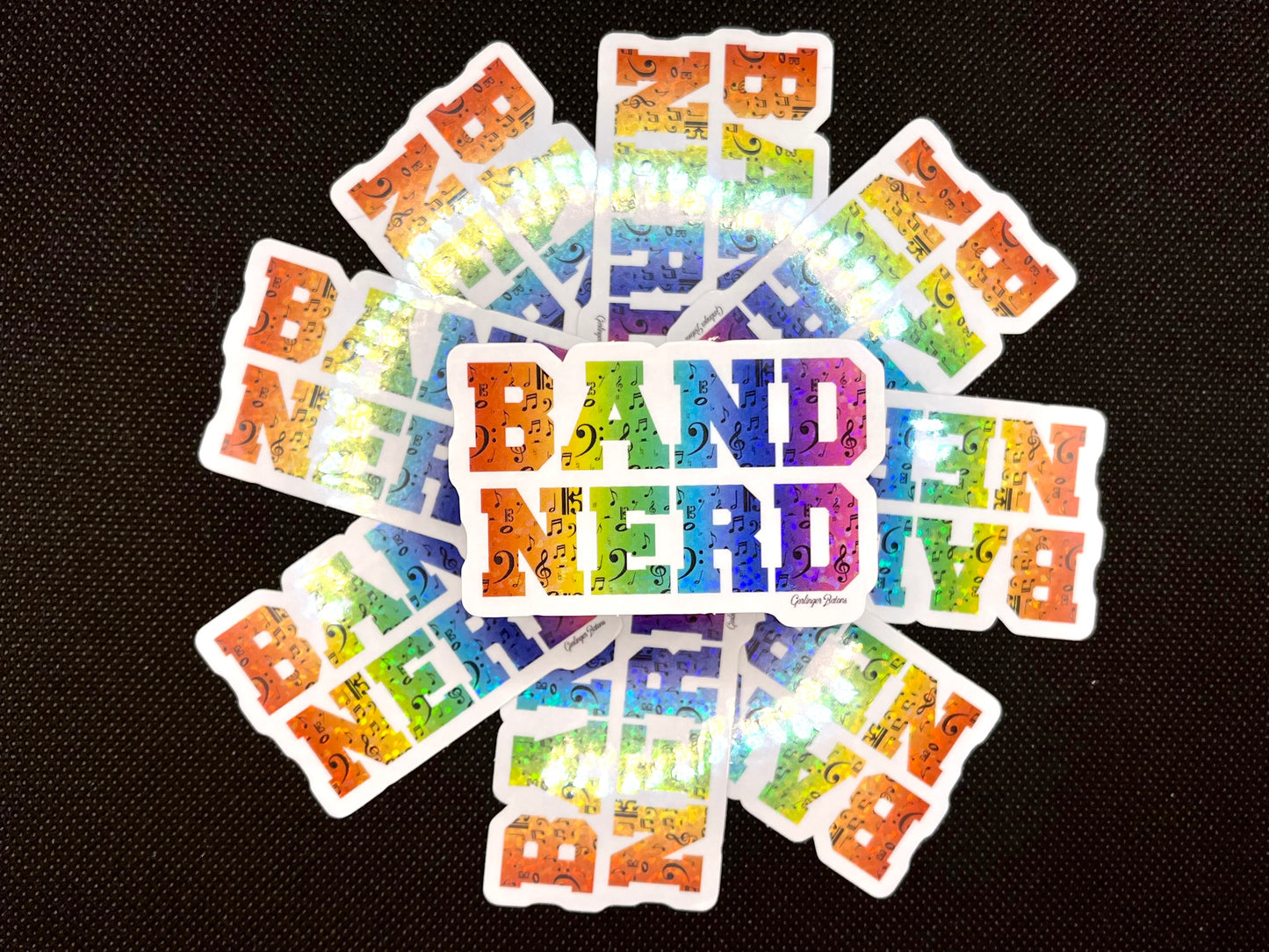Band Nerd- Glitter Sticker