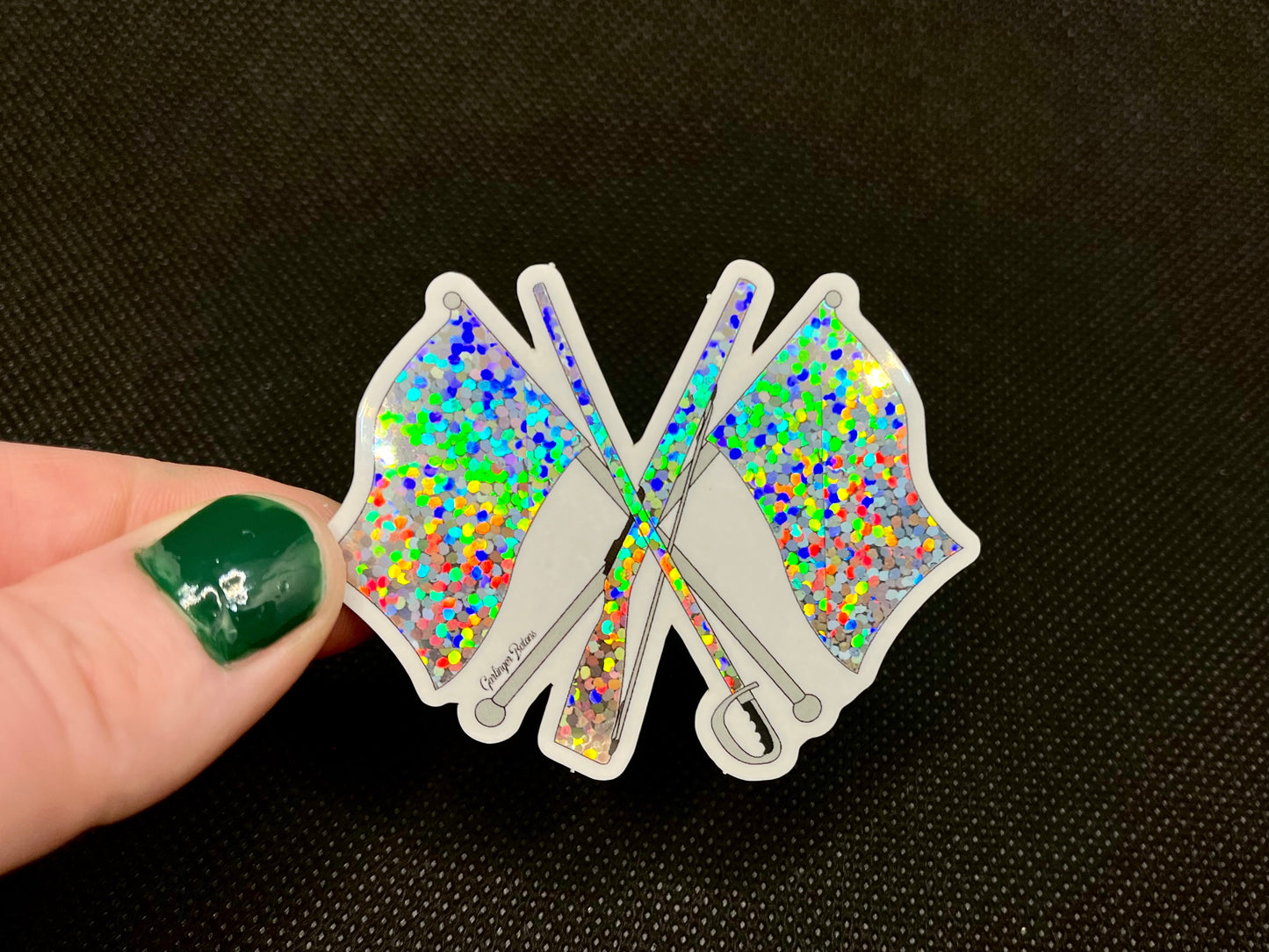 Color Guard- Glitter Sticker