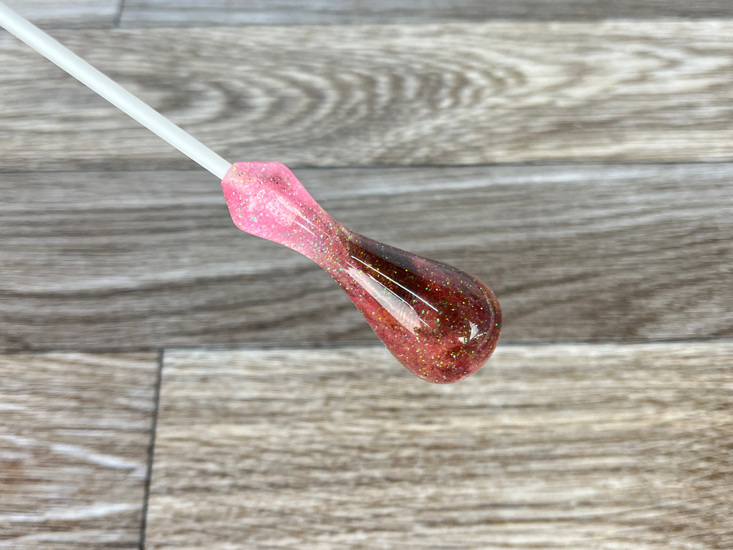 Pink and Black Glitter- Ergonomic Acrylic Conducting Baton