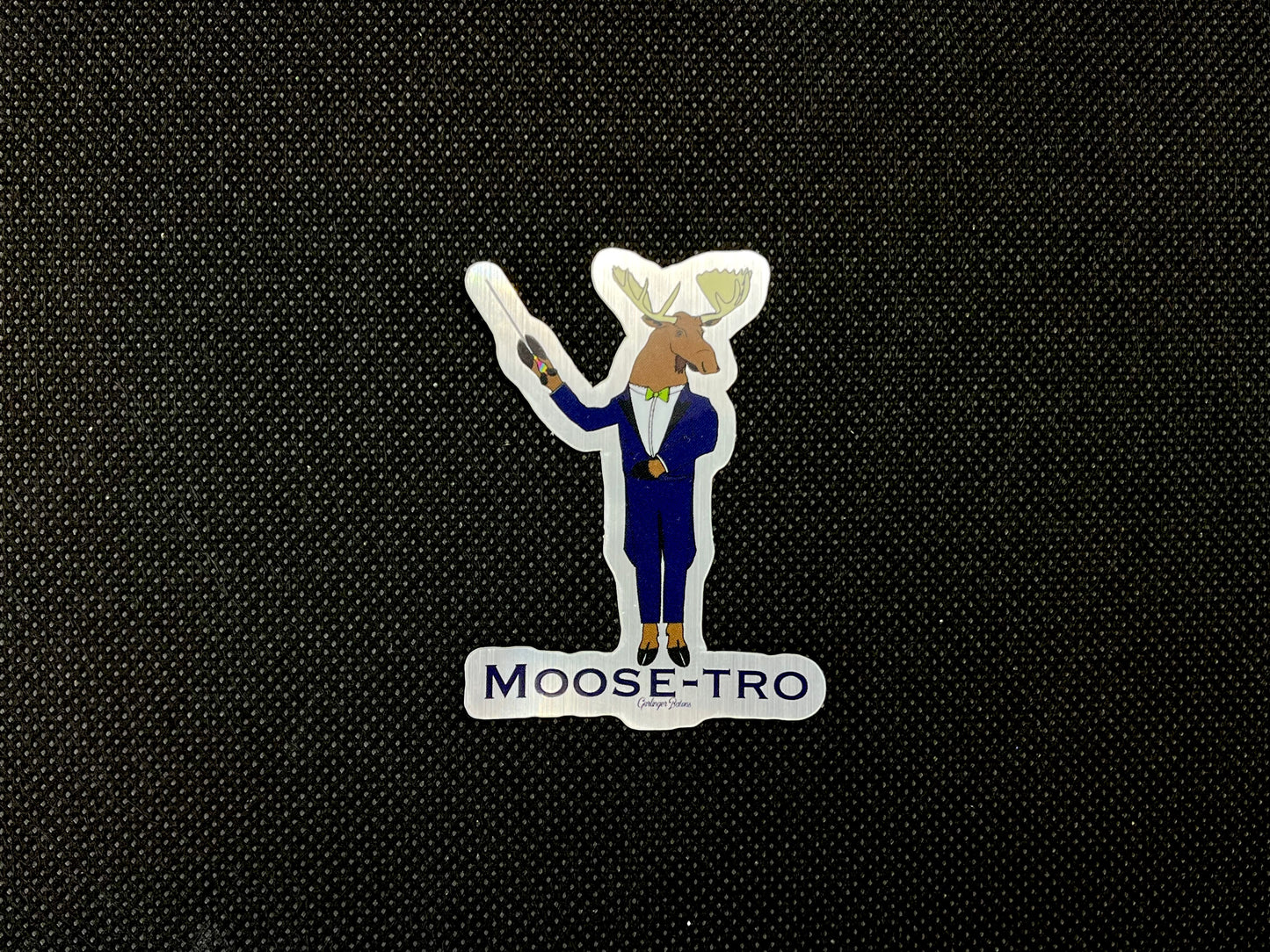 MOOSE-TRO - Brushed Aluminum Sticker