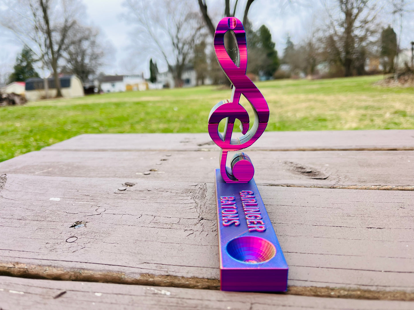 Clarinet Player & Treble Transforming Baton Stand STL File
