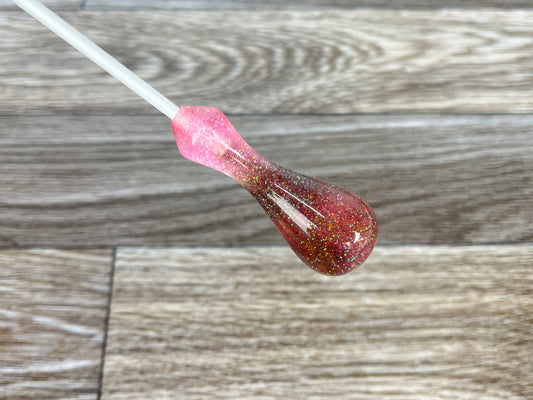 Pink and Black Glitter- Ergonomic Acrylic Conducting Baton