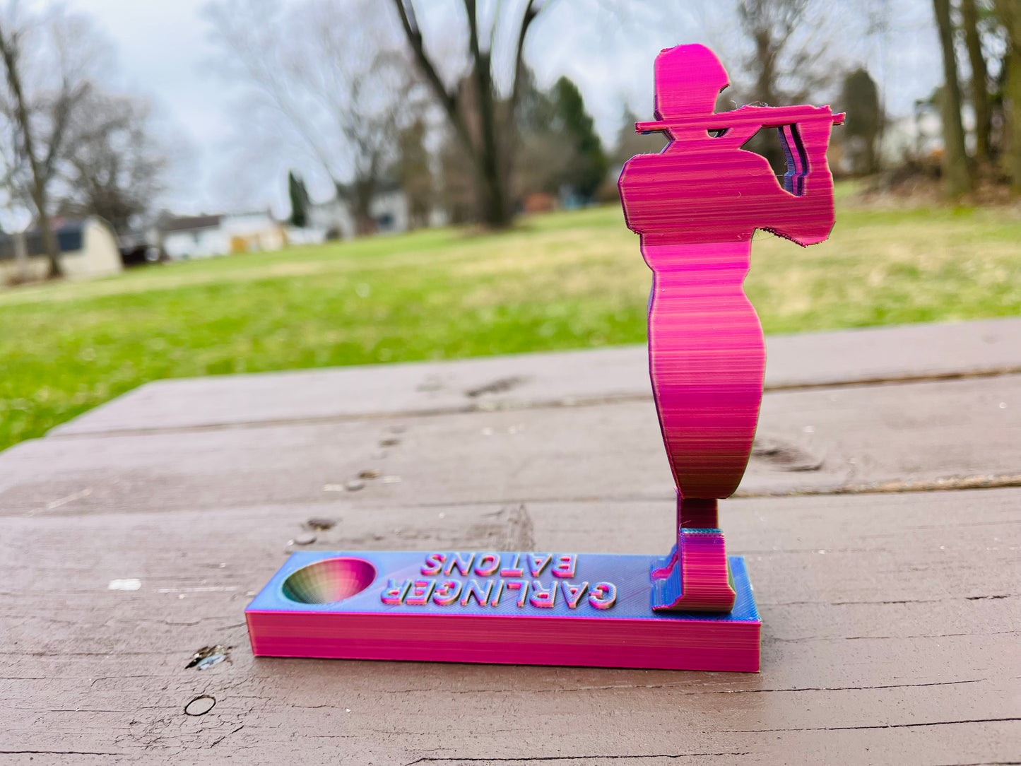 Flute Player & Treble Transforming Baton Stand STL File