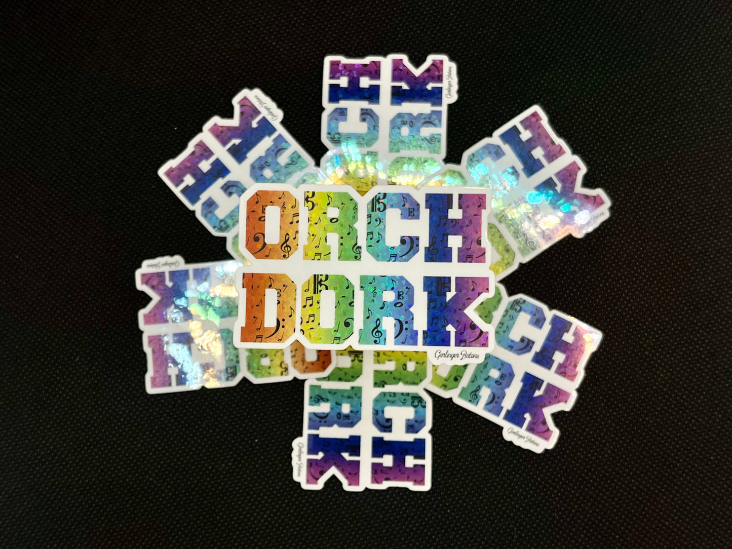 Orch Dork- Glitter Sticker