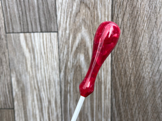 WBDI Red Fiberglass Conducting Baton