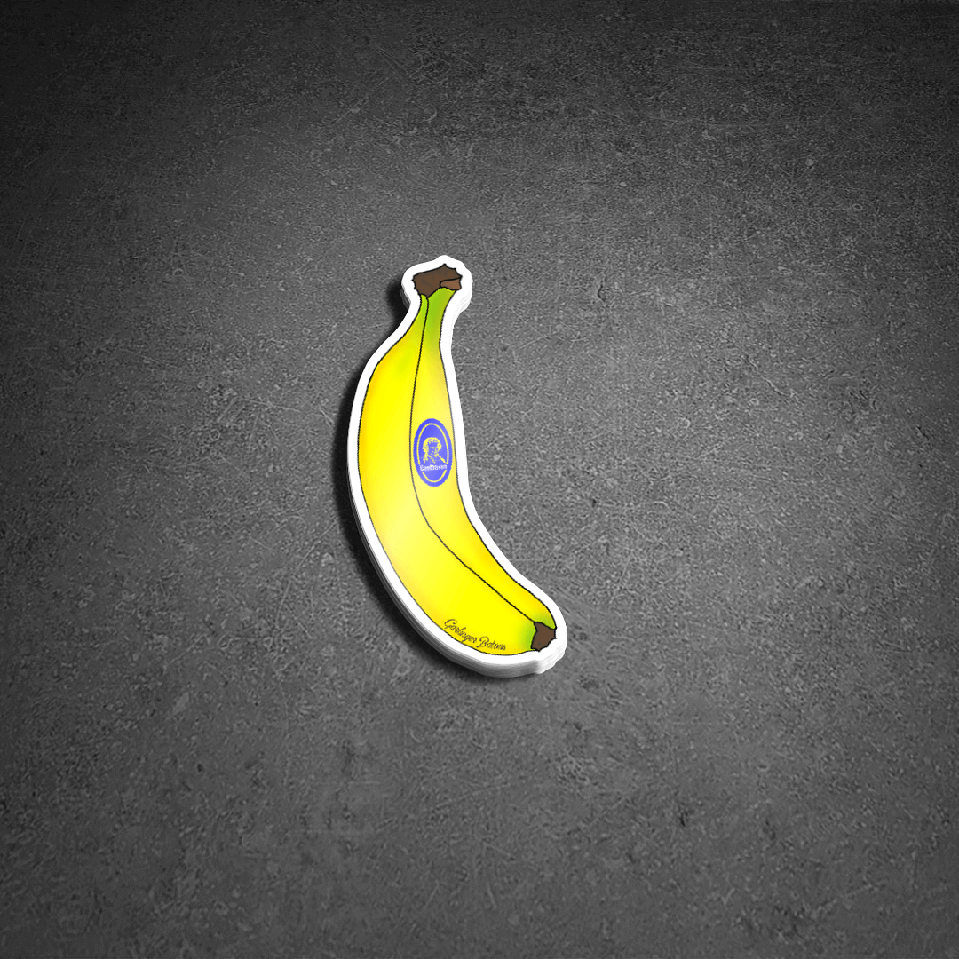 Beethoven's Banana- Music Pun Sticker