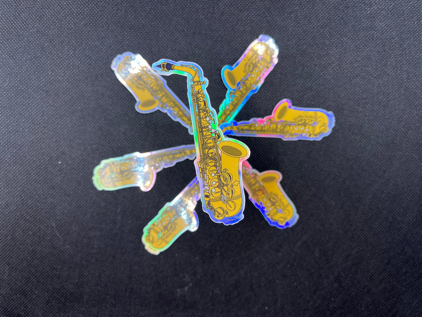 Holographic Alto Saxophone Sticker