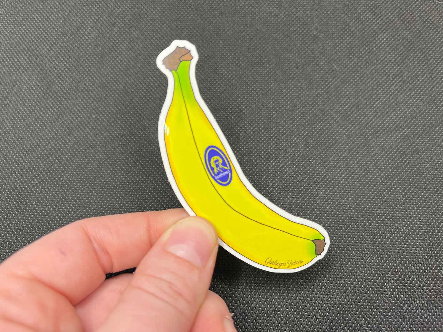 Beethoven's Banana- Music Pun Sticker