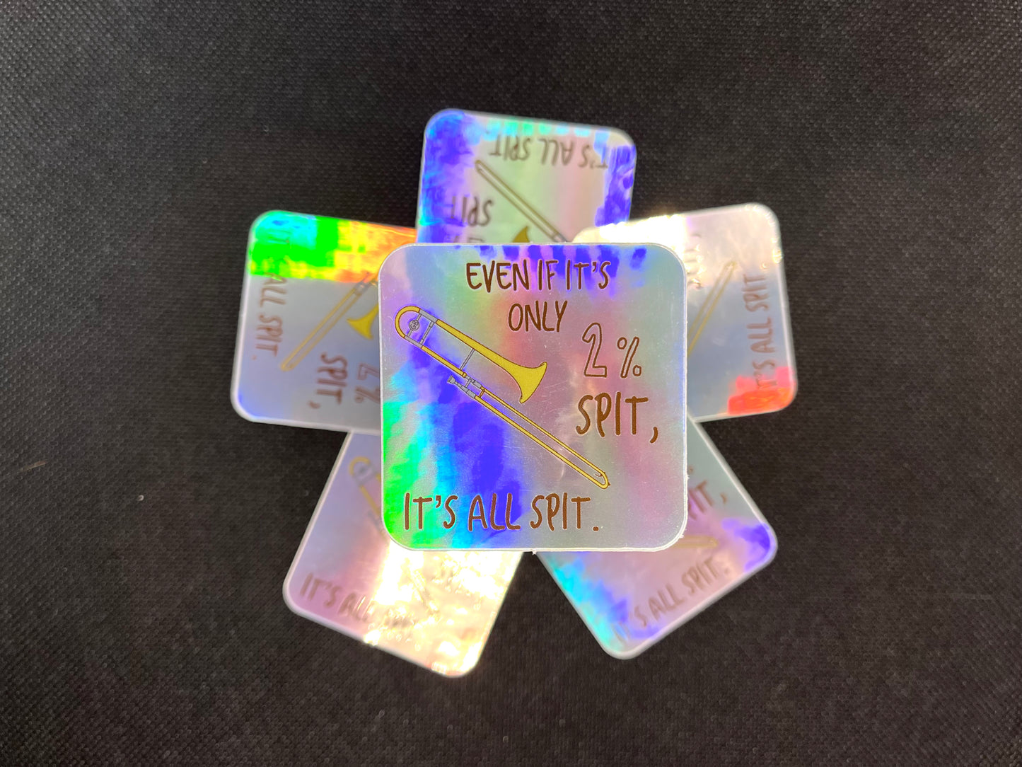 Holographic Trombone Sticker