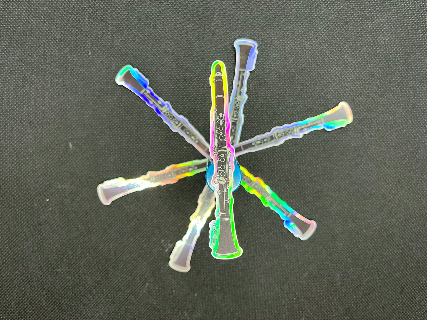 Holographic Clarinet Sticker