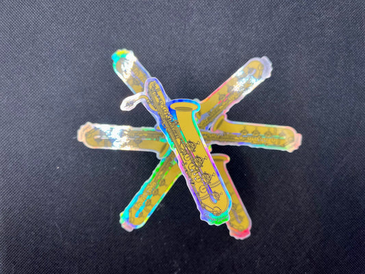 Holographic Bari Sax Sticker
