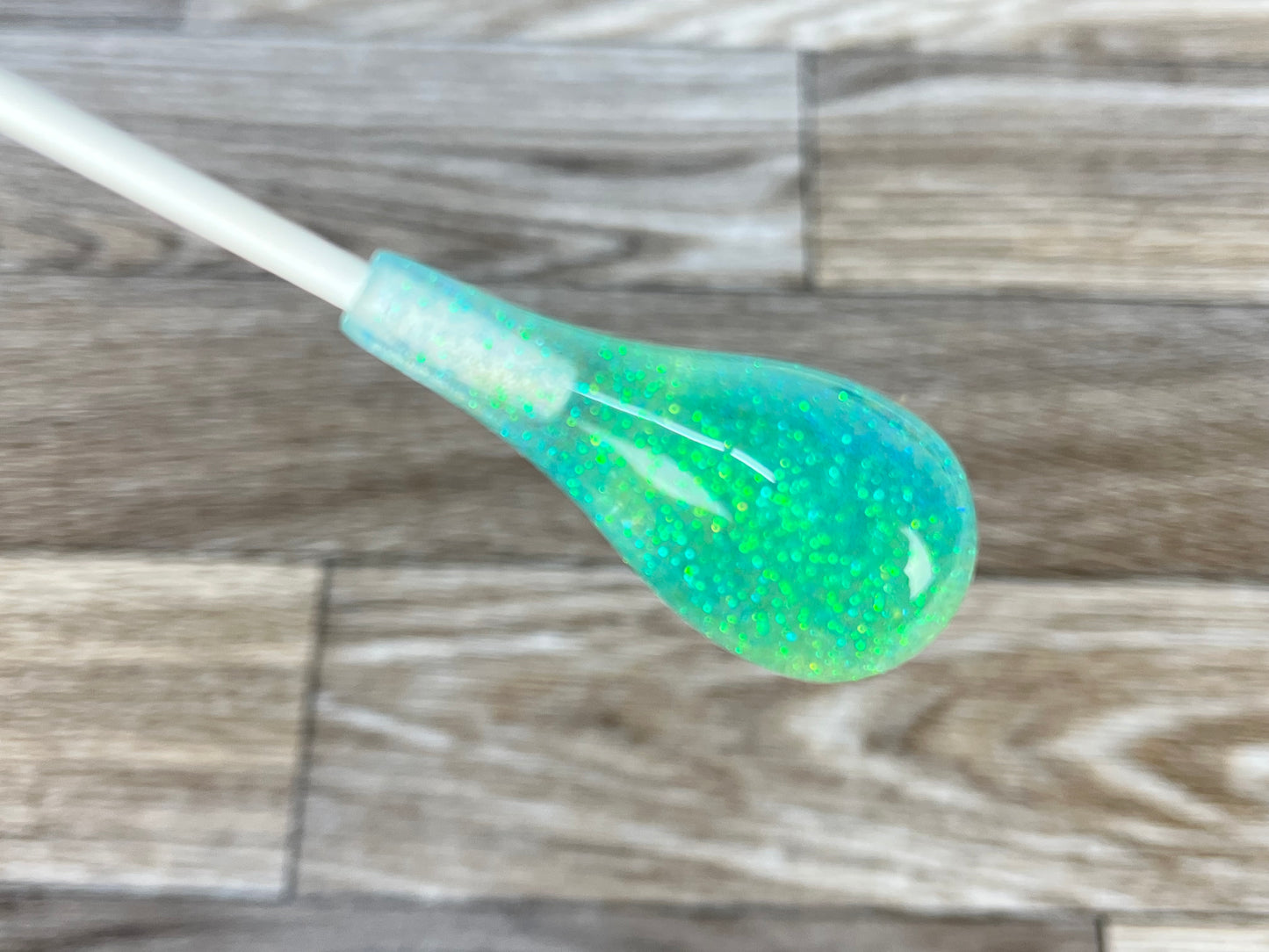 Blue and Green Glitter- Pear Acrylic Conducting Baton