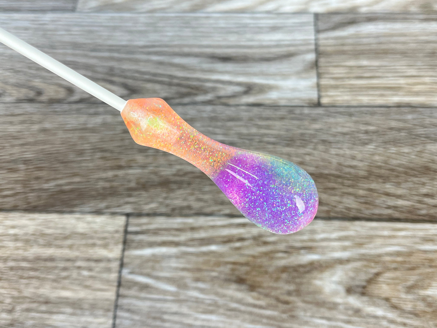 Rainbow Glitter- Ergonomic Acrylic Conducting Baton