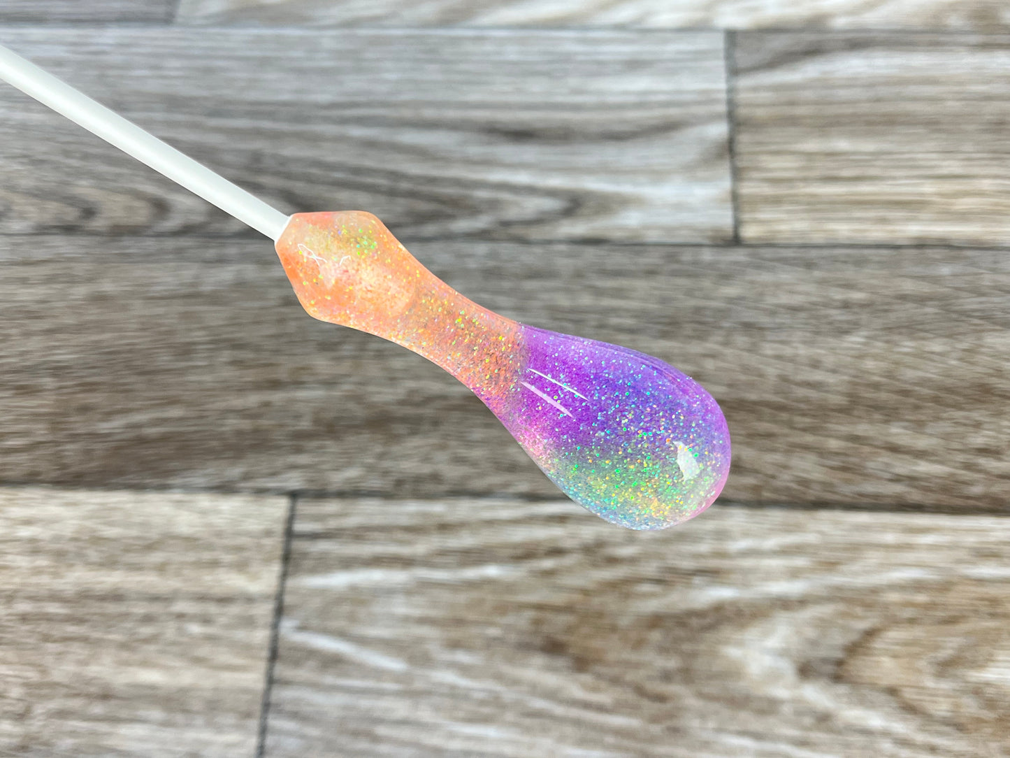 Rainbow Glitter- Ergonomic Acrylic Conducting Baton
