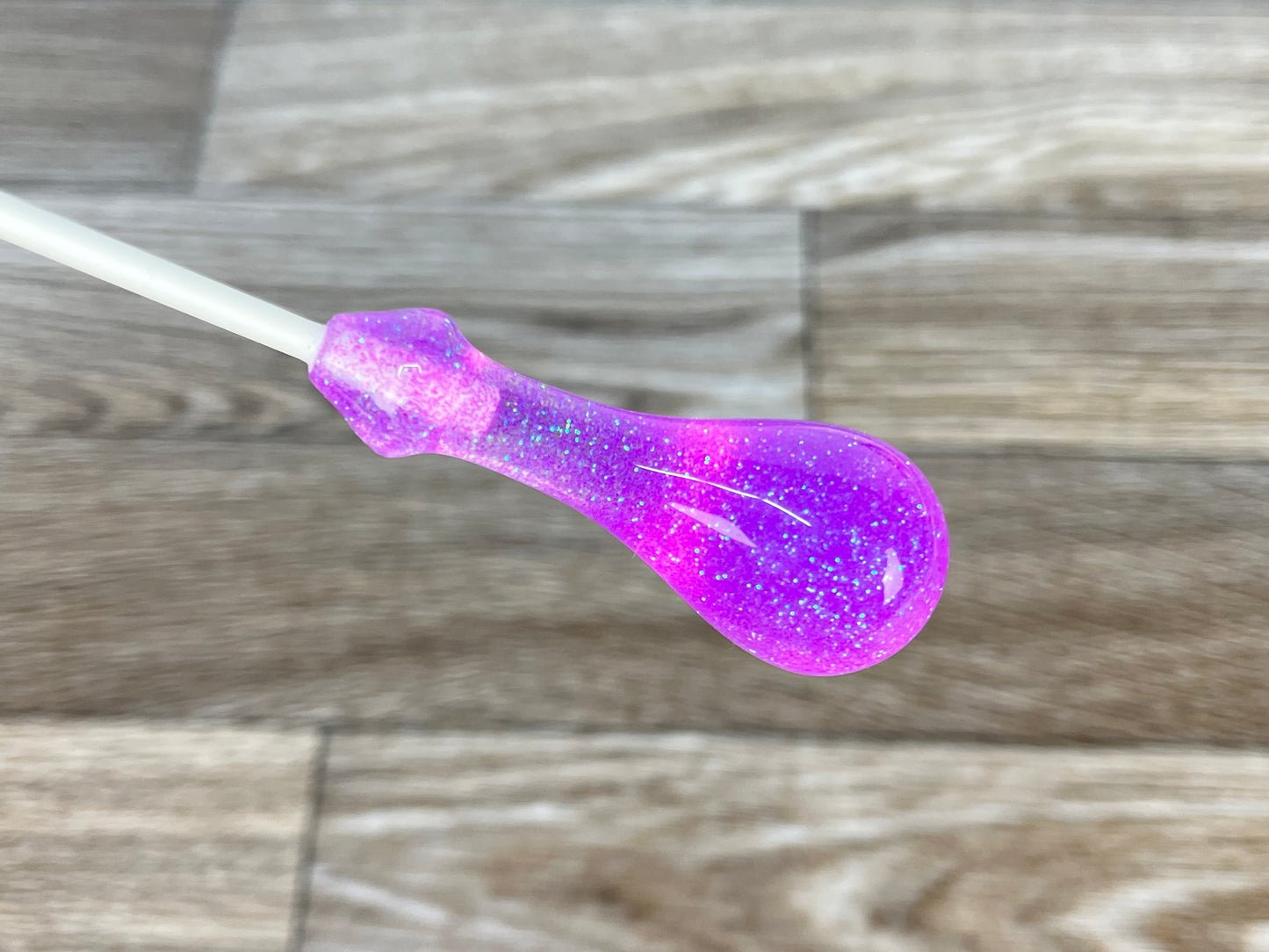 Purple Glitter- Ergonomic Pear Acrylic Conducting Baton