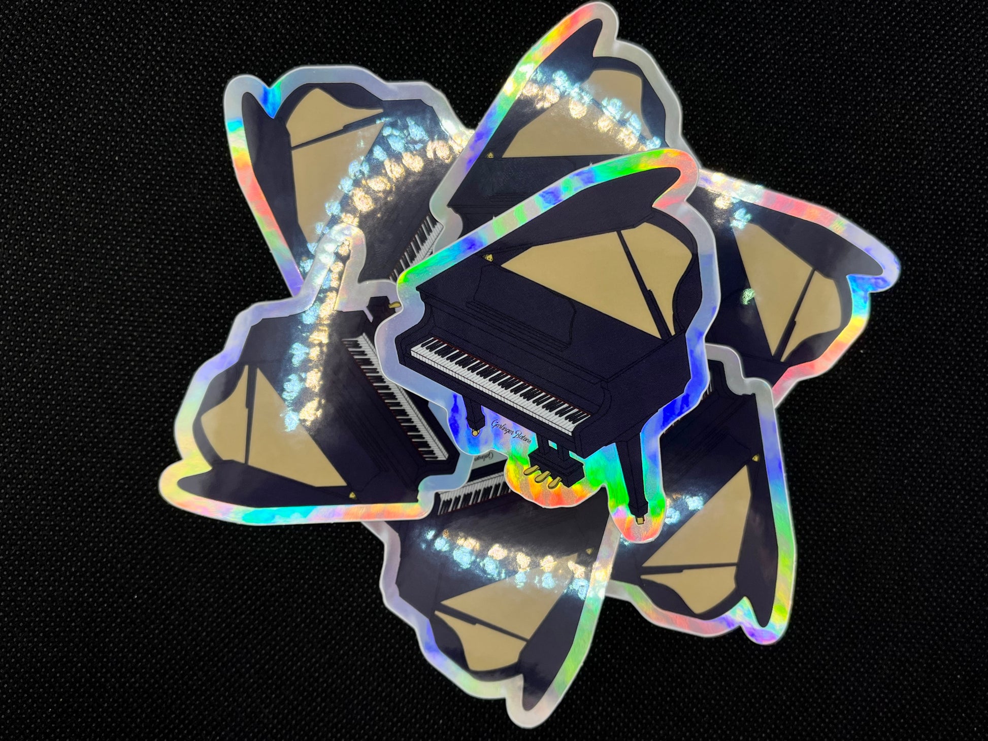 Baton Sticker Orchestra Piano- Holographic Sticker – Garlinger Batons