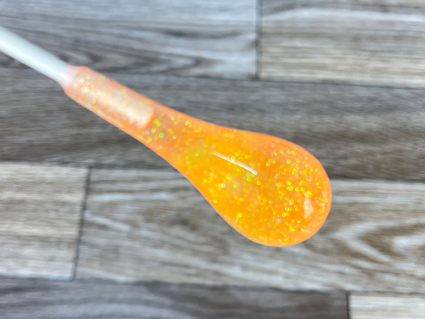 Yellow and Orange Glitter- Pear Acrylic Conducting Baton