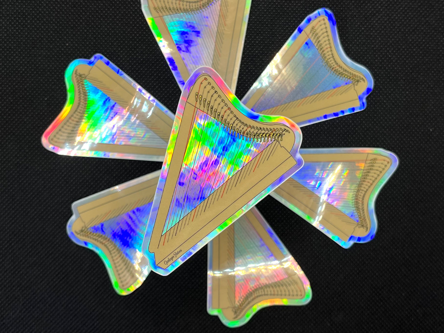Harp- Holographic Sticker