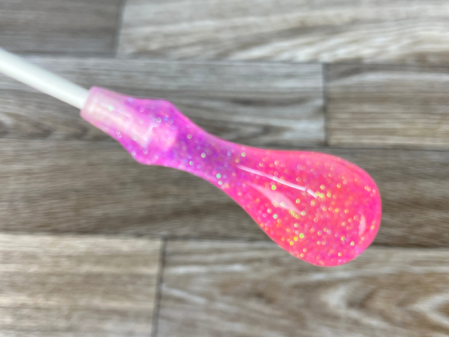 Pink, Purple, Yellow Glitter- Spindle Acrylic Conducting Baton