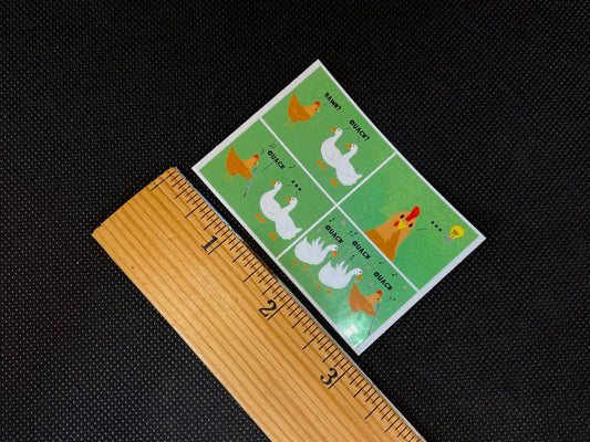 Duck Translator- Glitter Sticker