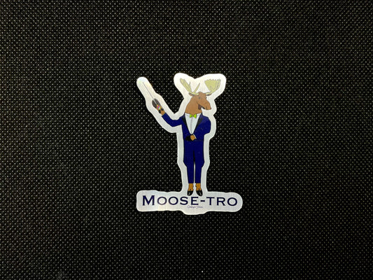 MOOSE-TRO - Brushed Aluminum Sticker