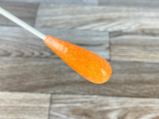 Orange Glitter- Traditional Acrylic Conducting Baton