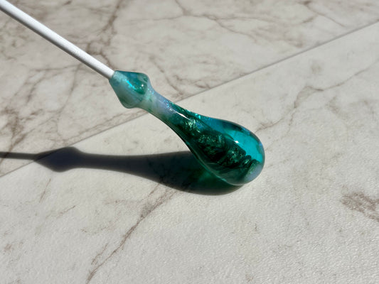 Oyster Pearl Landing- Ergonomic Pear Acrylic Conducting Baton