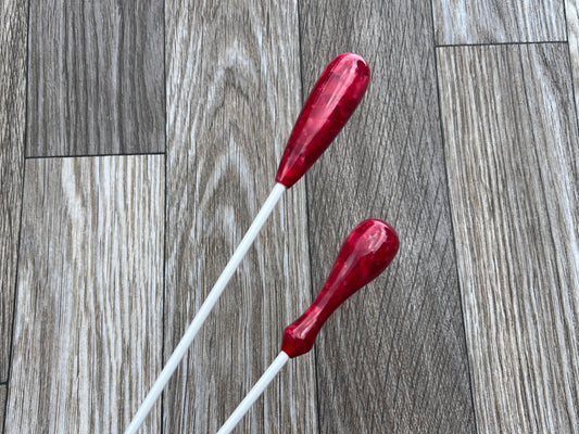 WBDI Red Fiberglass Conducting Baton