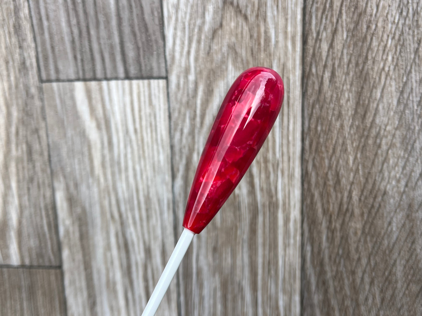 WBDI Red Fiberglass Conducting Baton