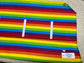 Rainbow Stripe Baton Case- Grey