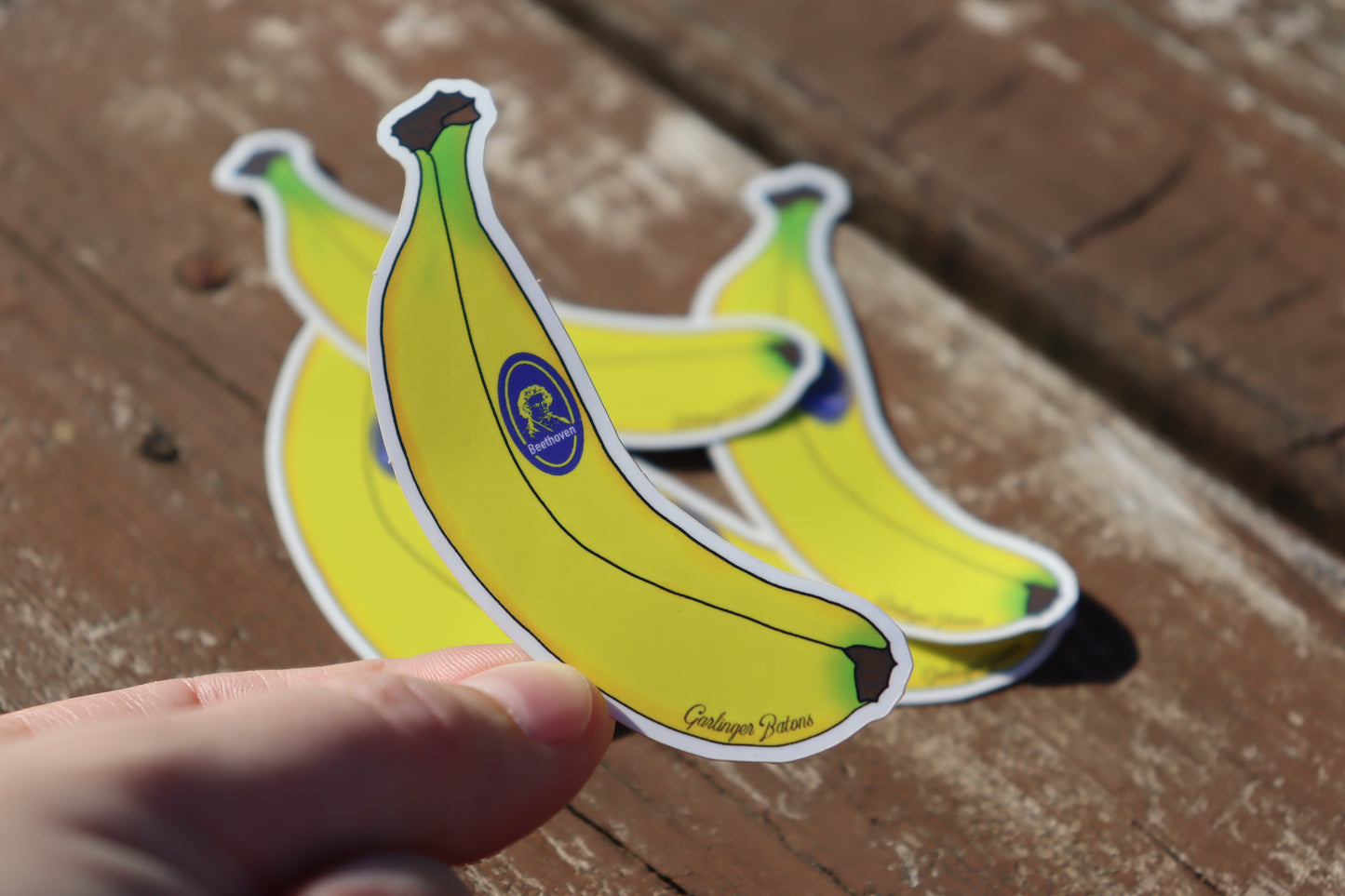 Beethoven's Banana- Music Pun Sticker
