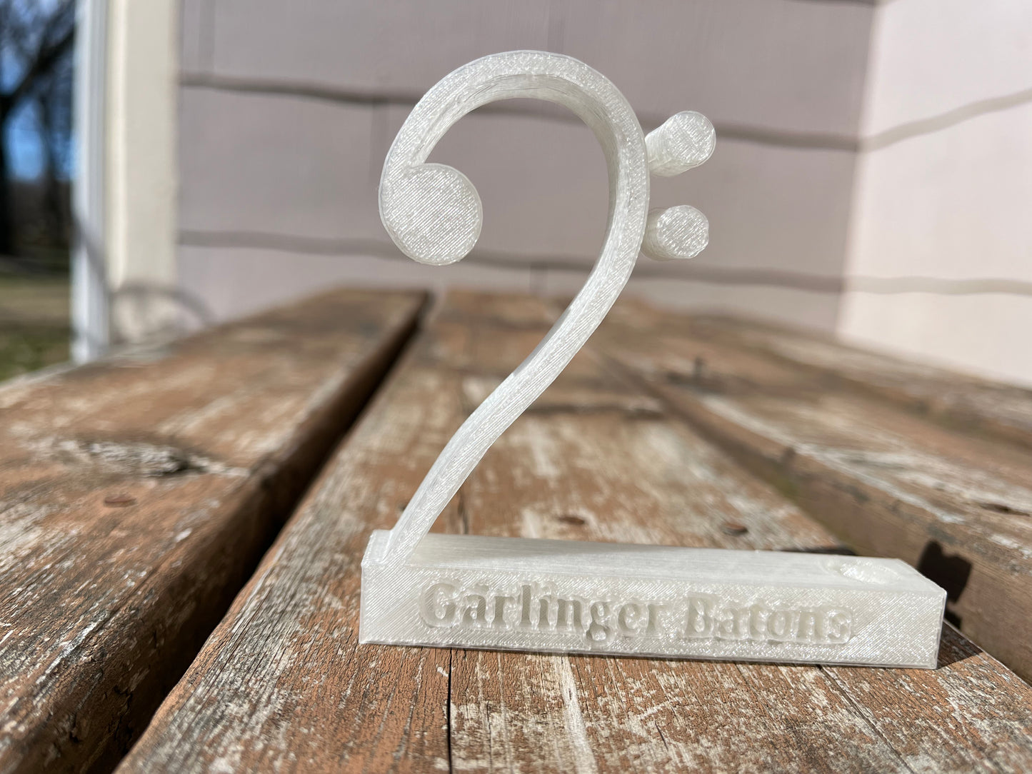 3d Printed Baton Stand Bass Clef