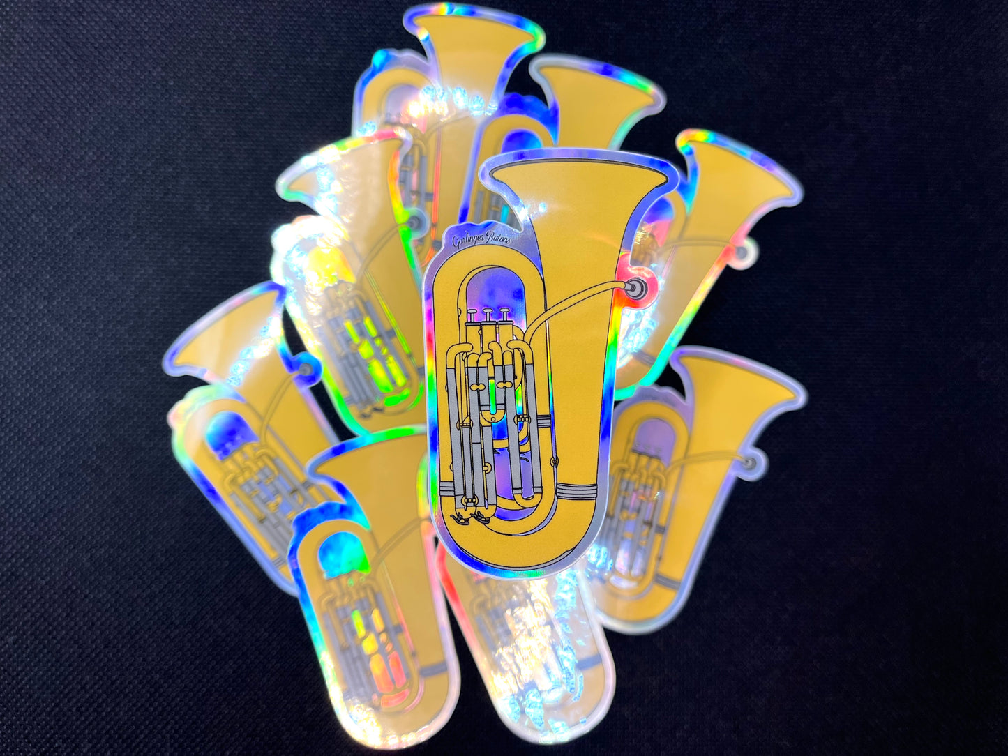Holographic Tuba Sticker