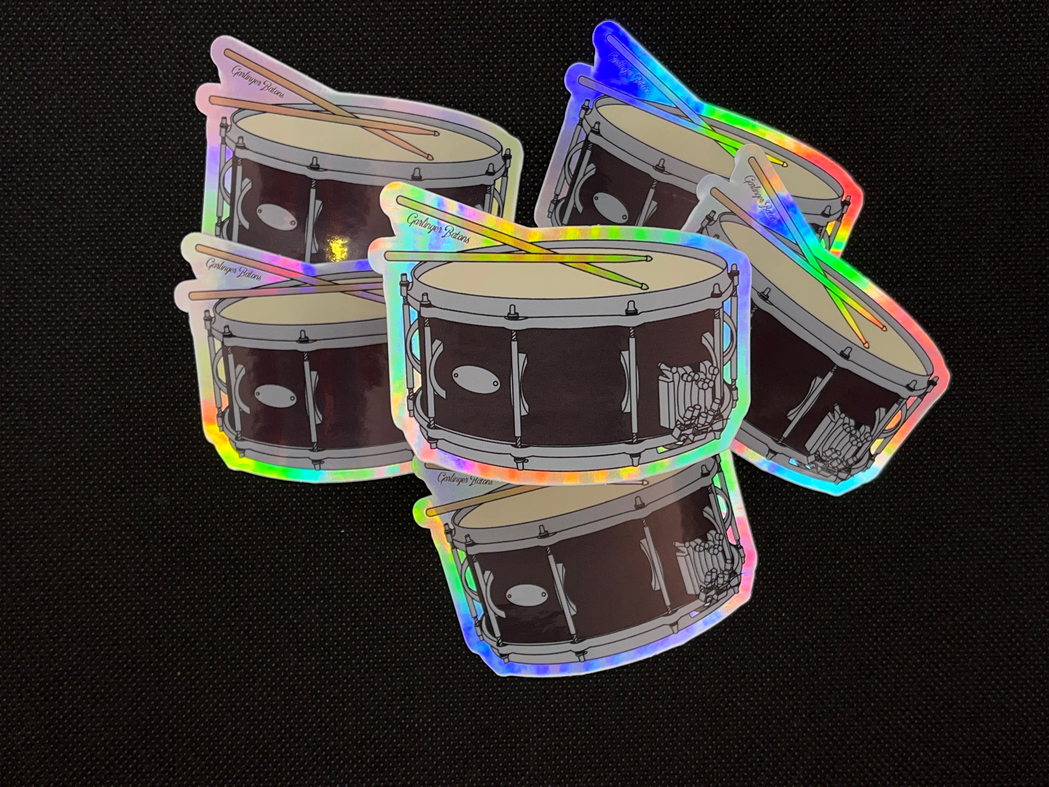 Baton Sticker Orchestra Snare Drum- Holographic Sticker – Garlinger Batons