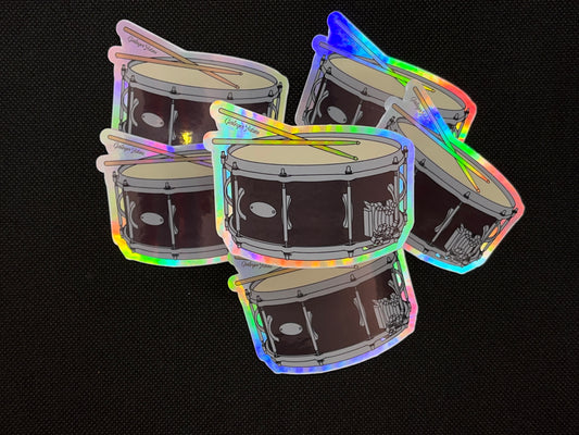 Snare Drum- Holographic Sticker