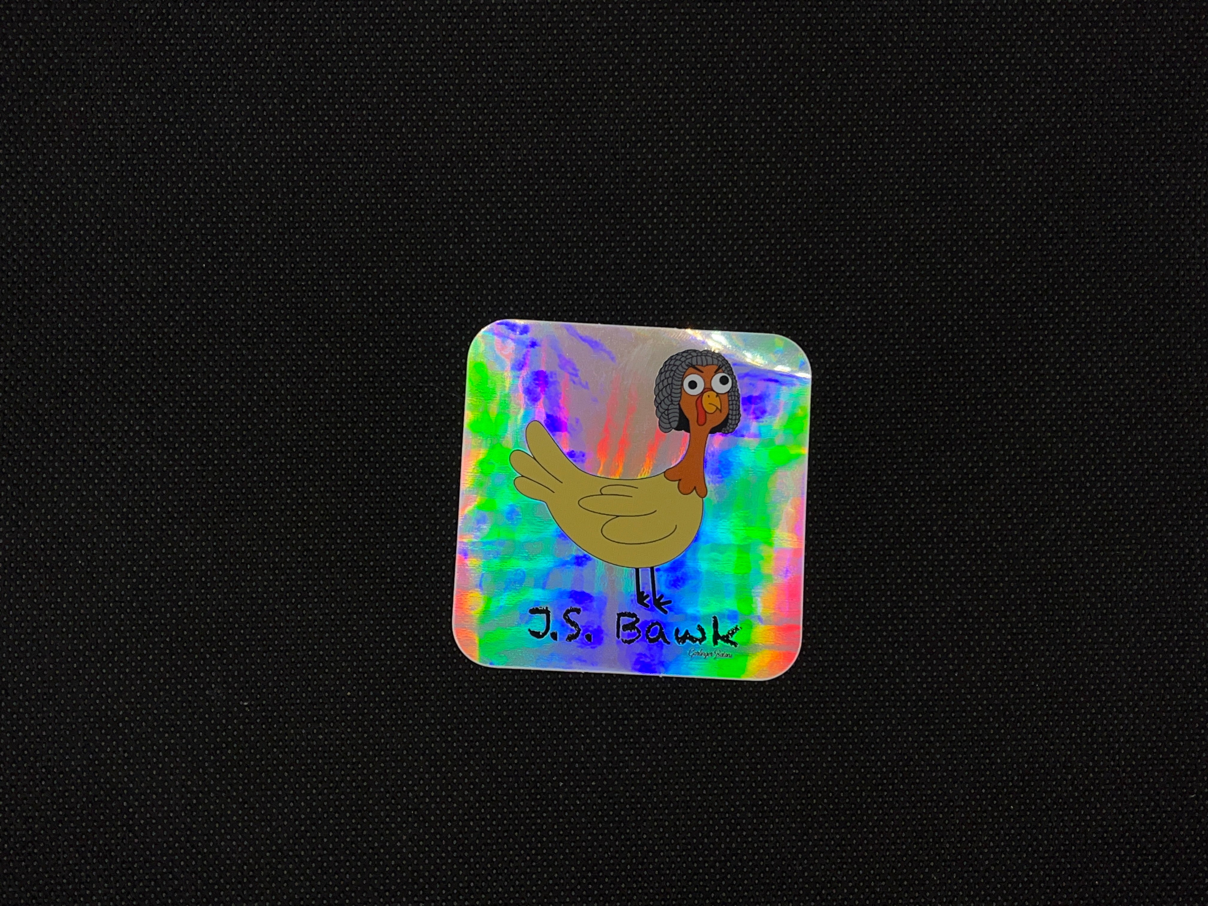 J.S. Bawk Chicken- Holographic Decomposer Sticker – Garlinger Batons