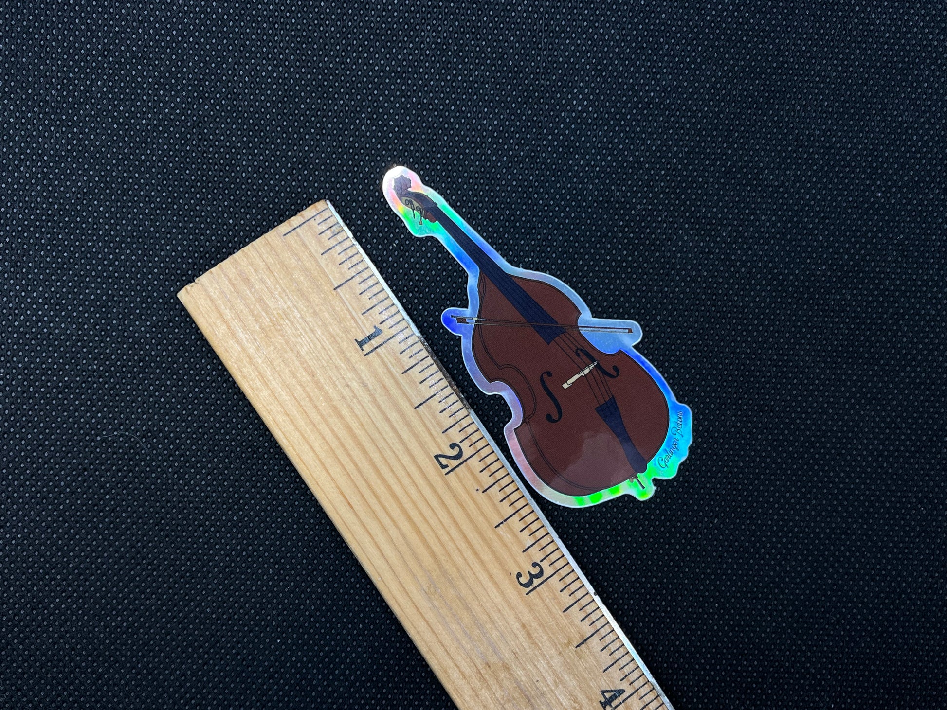 Holographic Double Bass Sticker