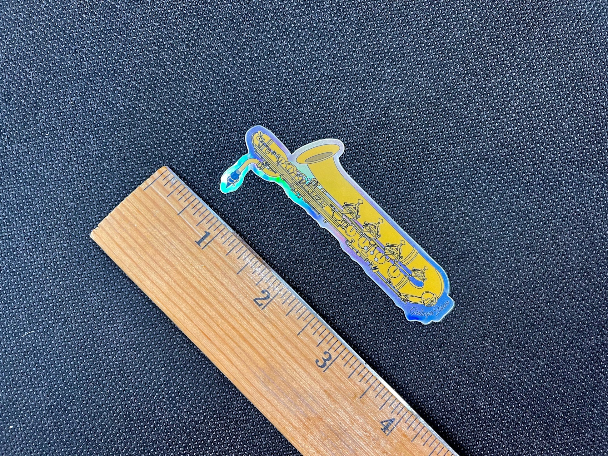 Baton Sticker Orchestra Bari Saxophone- Holographic Sticker – Garlinger Batons