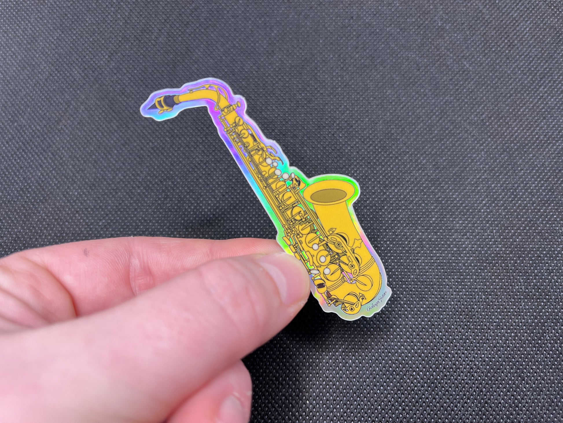 Baton Sticker Orchestra Alto Saxophone- Holographic Sticker – Garlinger Batons