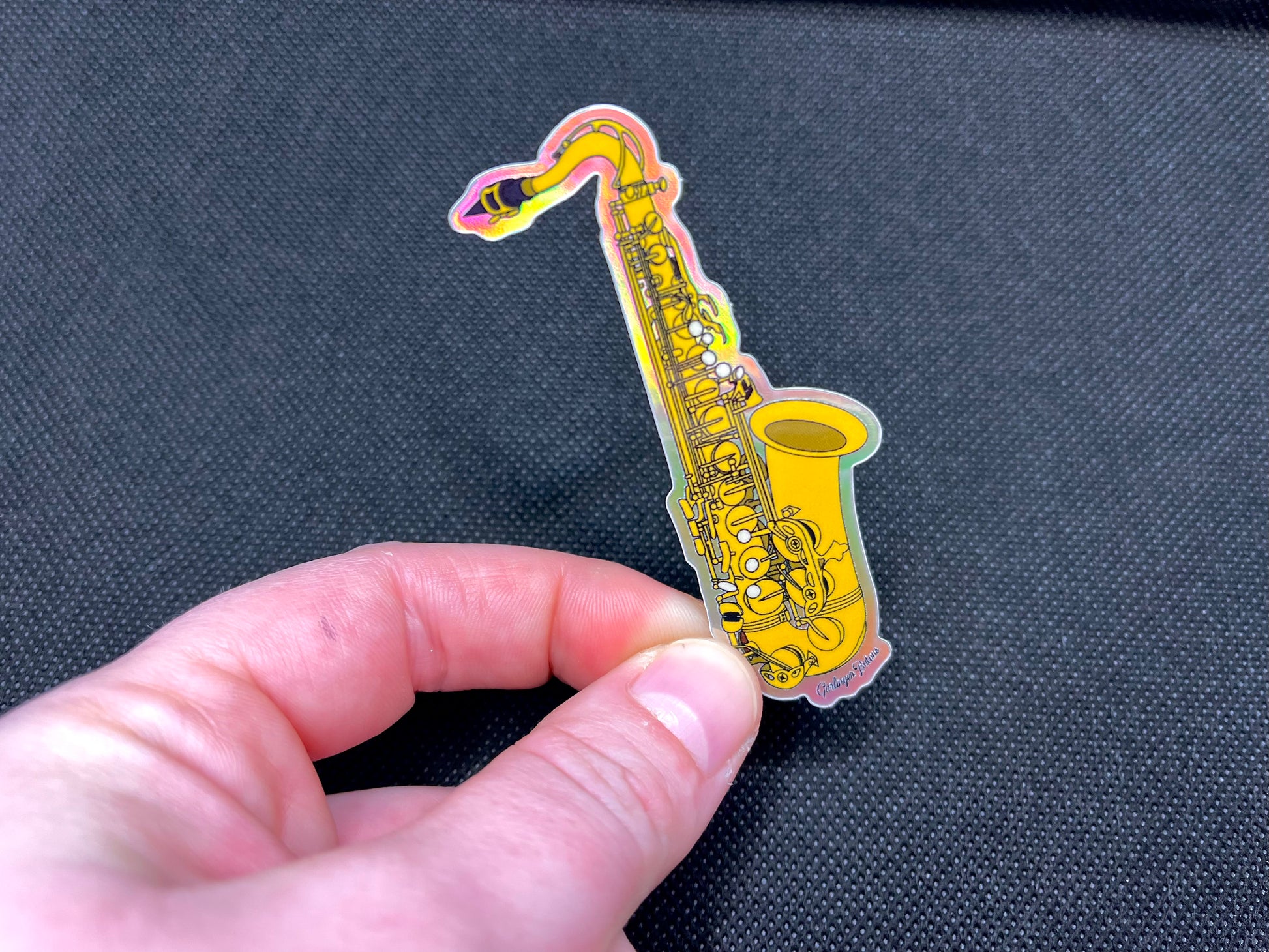 Baton Sticker Orchestra Tenor Saxophone- Holographic Sticker – Garlinger Batons