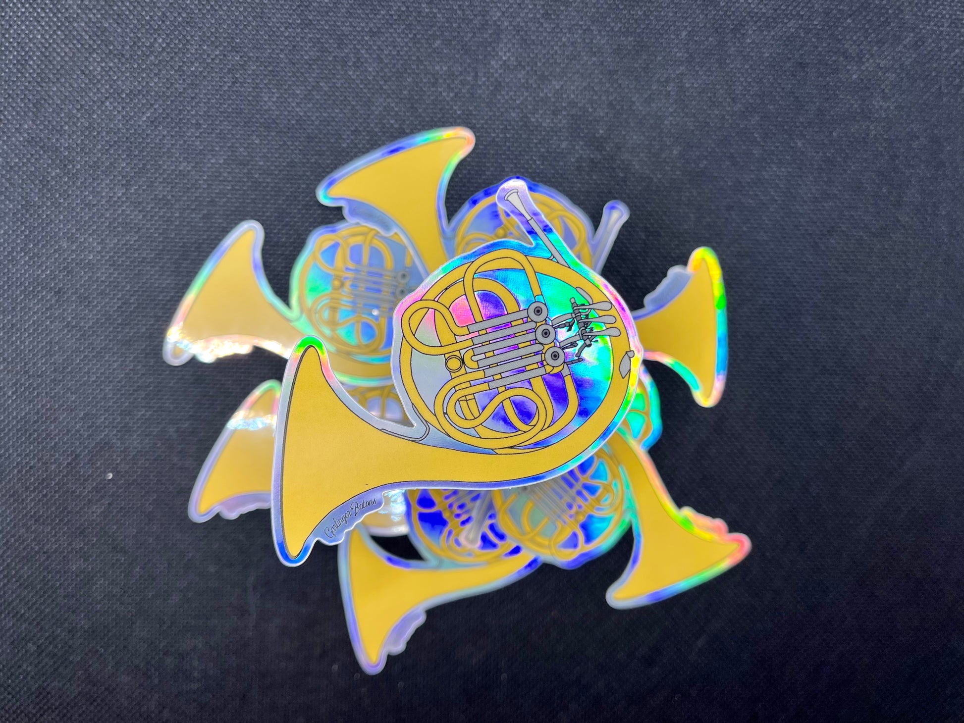 Holographic French Horn Sticker